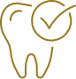 Animated tooth with checkmark